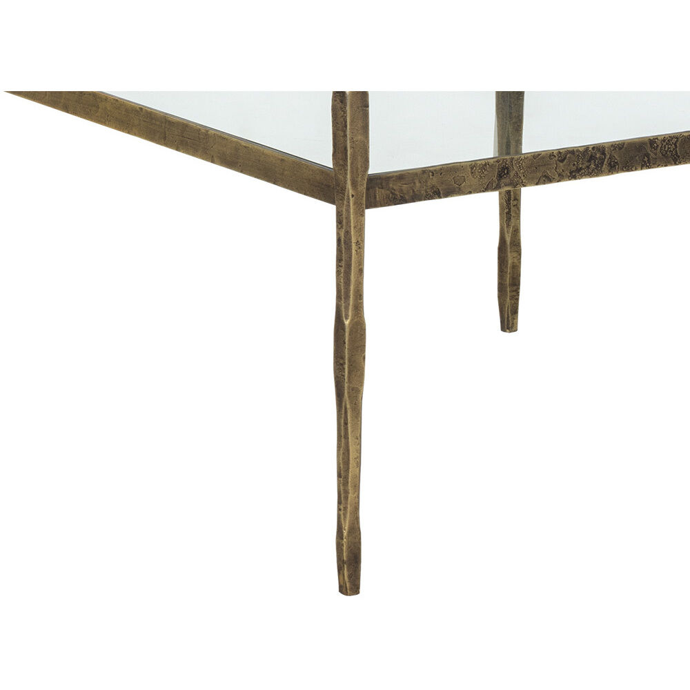 Bruna 52 X 24 inch Clear / Antique Brass Desk